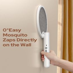 us1984 3 in 1 Electric Fly Swatter Bug Zapper Racket Dual Modes Mosquito Killer lamp with Purple Mosquito Light Type-C Rechargeable, Auto Killer Mode for Indoor Home Office Outdoor (White) image 5