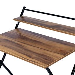 BLUMUNO X-Plus Folding Table for Home, Office, Art, Study, Computer and Gaming I Foldable Desk I Work from Home I Multipurpose I Engineered Wood Top I No Assembly Required (Natural Wooden Finish) image 1