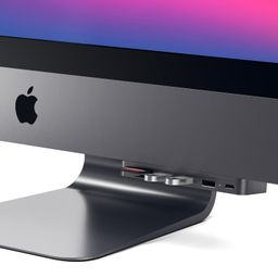 Satechi Aluminum Type-C Clamp Hub Pro with USB-C Data Port, USB-A 3.0 Data, Micro/SD Card Reader - Compatible with 2020/2019/2017 iMac & iMac Pro, Does Not Fit 2021 iMac (Space Gray) image 5