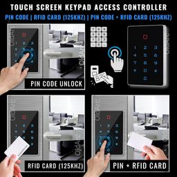 OldArc BT1E Door Access Control Touch Keypad 12VDC | Pin + RFID Access Control keypad for Door Electronic Lock | Keyless Door Entry RFID Card Reader | Home,Office Door Access Control Lock System image 3