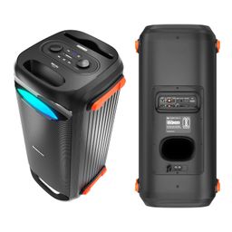 ZEBRONICS Roxor 100W Multi-Connectivity Bluetooth, HDMI ARC, Optical, USB, AUX in-Out Speaker with Dolby Audio, Wireless UHF MIC, and Karaoke, TWS, LED Lights, and Recording Function image 2