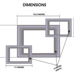 AMAZE SHOPPEE Intersecting Wall Mount Shelf with 3 Shelves image 2