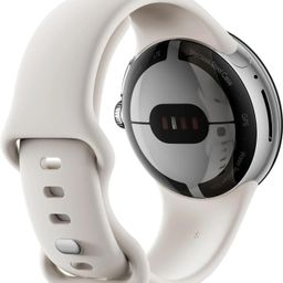 GoogIe PixeI Watch, Silver with Chalk Strap [WiFi Only] One Size (41mm) image 3