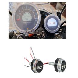 R.J.VON Speedometer Cover with led handle bar Compatible For RE Meteor 350 image 1