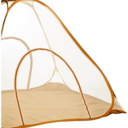 Amazon Brand - Solimo Mosquito Net for Double Bed | Premium King Size Foldable Machardani | Polyester 38 GSM Heavy Net with Base Cloth | Plastic Coated Corrosion Resistant Wire - Golden image 4