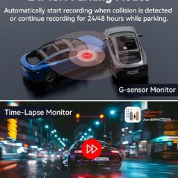 REDTIGER F9 Dash Cam 4K Front and Rear 1080P, Built-in WiFi GPS, Dual Dash Camera for Cars with 32GB Card, Loop Recording, Parking Mode, Smart App Control image 5