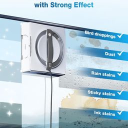 ECOVACS Winbot W2 Pro Omni Portable Window Cleaning Robot,Intelligent Cleaning with Three-Nozzle Wide-Angle Spray Technology,Win SLAM 4.0 Path Planning,Deep Edge Cleaning,5500Pa Suction Power,White image 3