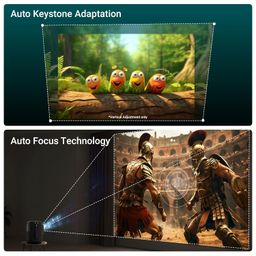 ZEBRONICS PIXAPLAY 24, Smart LED Vertical Projector, 4000 Lumens, 1080p Support, 160" Screen Size, Auto Focus & Keystone, Bluetooth, WiFi, HDMI (ARC), USB, AUX, APP Support, Miracast image 5