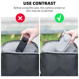 Carrying Case for Insta360 X3, Portable Storage Bag Lens Protective Cover Hard Shell Protector Travel Case with wrist strap for Insta360 ONE X X2 X3 Camera Accessories(Black) image 2