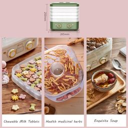5 Removable Food Dehydrator for Jerky, Fruit Dehydrator Machine, Food Dryer Machine with Digital Timer and Temperature Control, Silent/Digital Display/10L Large Volume (Color : White) image 3