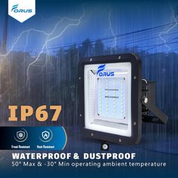 Forus 30W LED Outdoor Flood Light with Motion Sensor, 8-15ft Detection, Day-Night Dual Mode, Auto On/Off, IP67 Waterproof, 5-Year Warranty, Security Light for Factory, Shop, Garden, Cool White-1PC image 5