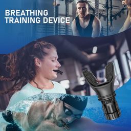 Breathing Trainer for Lung Capacity – Respiratory Muscle Exercise Device for Enhanced Sports Performance | Adjustable Lung Exerciser for Men and Women | Black image 4