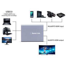 Tobo USB 3.0 Video Audio Capture Card, Tobo UHD 4K Video Capture Box Game Live Streaming Recorder Microphone Line Input Headset Output (Game-Link) TD-815HVC image 4