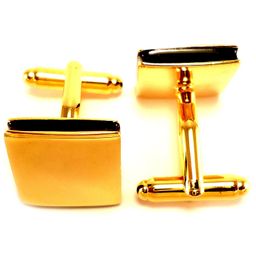 peluche Classy Golden Square Premium Cufflinks for Men image 3