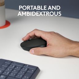 Logitech B170 Wireless Mouse, 2.4 GHz with USB Nano Receiver, Optical Tracking, 12-Months Battery Life, Ambidextrous, PC/Mac/Laptop - Black image 3