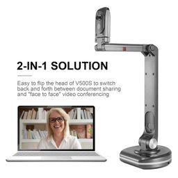 Document Camera 8MP USB Document Camera for Teacher,Book Scanner with LED Supplemental Light, OCR Function, Distance Education (Nero) image 5