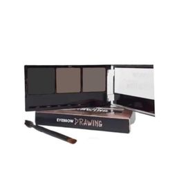 muphin trading company Matt Look Perfect Trio Shade Brow Powder, Eyebrow Drawing Palette with 1 Brush, Ultimate Brow Kit, Eyebrow Filler, Non-Transfer Smudge proof Eyebrow Palette(Dark grey, Cloudy grey, Ironside grey). image 2