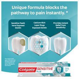 Colgate Sensitive Plus Toothpaste, Tooth Paste With Pro Argin Formula for Sensitivity Relief, 140gm (Combo Pack Offer) image 5