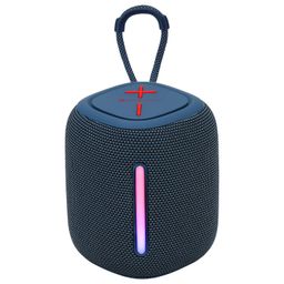 ZEBRONICS Sonic POD 22, Portable Bluetooth Speaker, 8 Watts, Upto 15 Hours Playback, Passive Radiator, BTv5.3 | TWS | USB | mSD, RGB LED, Call Function, Carry Loop (Blue) image 1