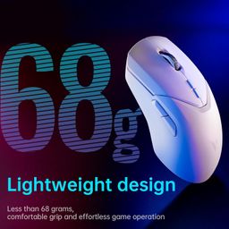 Rapoo VT9PRO Superlight Wireless Gaming Mouse - PAW 3398 Esports Sensor, 50-26000 DPI, 1K+4K Polling Rate, 1ms Response Time, 68g Lightweight, 10 Buttons, 160H Battery, On Board Memory - whitel image 3
