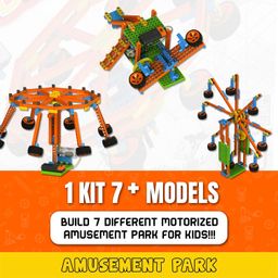 Blix Robotix - Amusement Park, Science Kit, Educational Diy Building Block Set, Construction Toys, For 7+ Years Boys And Girls,yellow image 2