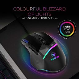 EvoFox Ultra Value Series Blaze Programmable Gaming Mouse |8 Fully Programmable Buttons| Ultra-responsive 7000fps | Gaming Grade Sensitive DPI Upto 12800 |RGB Lights with Music sync Mode | Windows Software image 5