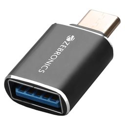 ZEBRONICS ATC1 USB Type A to Type C Converter, USB 3.0, High-Speed Data Transfer, Backward Compatibility, Plug and Play, for Laptops | Smartphones | Compatible Devices image 1