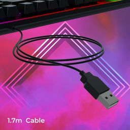 ZEBRONICS Transformer K1 Premium Gaming Keyboard with 104 Keys, 1.7m Cable, Laser Keycaps, Multi Color LED Modes, Integrated Multimedia Keys, All Keys Enable/Disable Function image 5