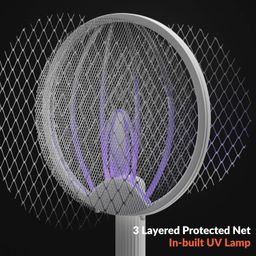 Vismac Foldable Mosquito Racket with UV Light Rechargeable USB Electric Mosquito Racket High-Performance Mosquito Bat for Home, Office & Outdoor | Durable, Portable Bug Zapper image 4