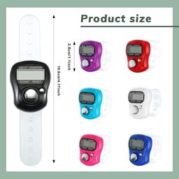 TOODOO Finger Tally Counter 5 Digit Display Counter Clicker Resettable Lap Counter Handheld Number Click Counter Electronic Finger Counter Hand Tally Counter Counting with Ring for Golf 8 Colors image 2