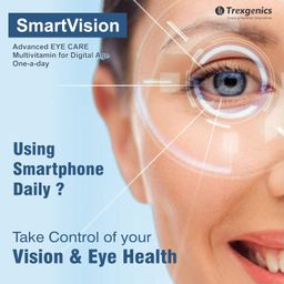 Trexgenics Smartvision Advanced Eye Care Multivitamin with Lutein, Zeaxanthin, Bilberry, Green Tea, Vitamin A, d, e, c, B-Complex and Minerals One-a-Day Formula for Digital Age -60 Veg. Capsules image 4