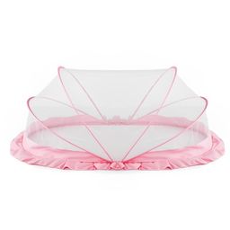 LifeKrafts Foldable Baby Mosquito Net, Bottomless Net for Infants, for Safe & Easy Use | Ensures Your Baby's Safe Sleep 135 x 65 x 65cms, for Babies & Toddlers (0 to 24 Months) - Baby Pink image 1