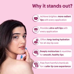 Aravi Organic Beetroot Lip Balm With Beetroots, Shea Butter & Cocoa Butter - For Dry & Chapped Lips Lip - Protection & Nourishment - 8 Gm, Red image 2