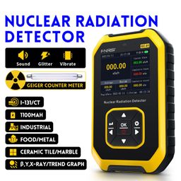 Real Instruments GC01 Geiger Counter Nuclear Radiation Detector With LCd Display, Portable Handheld Beta Gamma X-Ray Rechargeable Radiation Monitor Meter, 5 Dosage Units Switched,0.0 Sv-500msv image 3