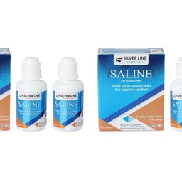 Silver Line Laboratories Pro Saline Max for Scleral Lenses, contact lenses solution with 60ml capacity - 2 Bottles Multi-Purpose lense solution (Pack of 2) image 1