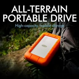 LaCie Rugged USB-C 4TB Portable External Hard Drive USB 3.0 Compatible, Drop Shock Dust Rain Resistant, for Mac & PC Desktop Laptop and 2-Year Data Recovery Services (STFR4000800) image 4