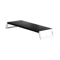 CALANDIS™ Monitor Stand Desk for PC Screen Wooden Support Desktop Shelf Computer Stand Black and White | Monitor Mounts & Stands | Monitors, Projectors & Accs image 1