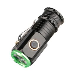 Care 4 Mini led USB Rechargeable Flashlight Portable Glare Pocket lamp with Clip Magnetic high Brightness Torch Light image 1