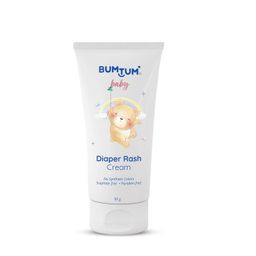 BUMTUM Diaper Rash Cream With Natural Ingredients | Paraben & Sulphate Free, Dermatologically Tested, Nappy Cream For Newborns & Babies, White 50g X Pack Of 1 image 1