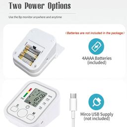 accutrust Digital Blood Pressure Monitor, Upper Arm Cuff, LCD Display with Memory Function, Dual Power Supply, White image 4