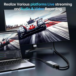 xiixmask Video Capture Card USB3.0 with 100W PD HDMI to USB/USB C 1080P HD 60fps Live and Record Video Audio Game MS2130 for Switch Xbox PS4/5 Live Broadcast, Gaming, Streaming image 5