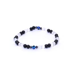 the cosmic connect Feng-Shui Natural Black Tourmaline + Selenite Crystal Beads Energized and Affirmed Combo Stone Anklet, Beauty Enhancement, Jewellery for woman and Girls image 1