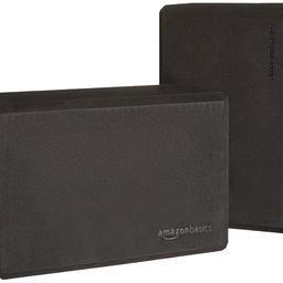 amazon basics AmazonBasics Foam Yoga Blocks - 4 x 9 x 6 Inches, Set of 2, Black image 1