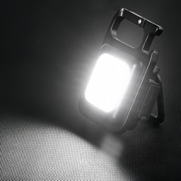 DOTCOM Mini LED Flashlight Keychain Light Multifunctional Portable COB Camping Flashlights USB Charging Work Lights Fishing Lanterna（2 Pack） image 2