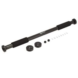 amazon basics Door Frame Mount Alloy Steel Chin Pull Up Bar for Users upto 100kg max. | Adjustable bar length from 62 to 100 cms | Black image 3