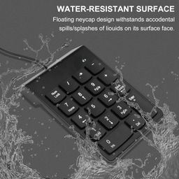 dfmicro Number Pad Wireless 18 Key Numeric Keypads Numpad 2.4GHz Mini USB Receiver Portable Silent Financial Accounting Wireless Numeric Keyboard Extensions for Laptop, Desktop, Surface pro, Notebook, PC image 2