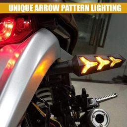 Pivalo Bike Indicator LED Bulb with Crystal Design Running Super Bright Front and Back Turn Signal Light Universal for All Motorcycle and Scooty (Set of 4, Yellow) image 3