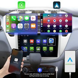 aumume 2+32G Android 12 Double Din Car Stereo for Toyota Highlander 2000-2007 with 9 Inch Touchscreen Radio Built-in Wireless Carplay/Android Auto/GPS/Bluetooth/FM/AUX-in/SWC/Backup Camera image 2