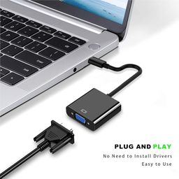 USB C to VGA Adatper for Monitor, Thunderbolt 3 Multi-Display Video Converter Cable for MacBook Pro iPad Chromebook Surface and More Type C Laptop Tablet Android Phone image 2
