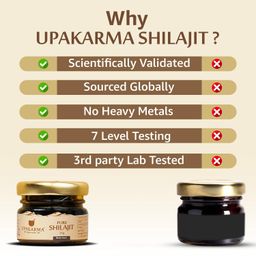 UPAKARMA Pure Shilajit Resin 20g | 300mg/serving | Extensive Global Sourcing | Boosts Stamina & Strength | Lab-Tested Purity | 66 Servings | Pack of 1 image 4